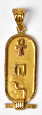 Lot 1271 - A yellow metal pendant, modelled as an...