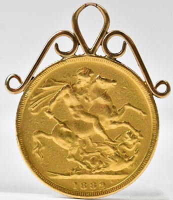 Lot 1077 - A Victorian full sovereign, 1889, Jubilee head,...