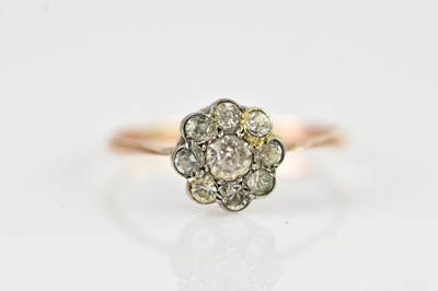Lot 2561 - A yellow metal dress ring stamped '9ct', set...