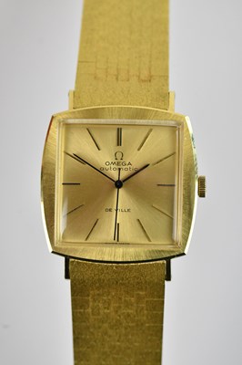 Lot 459 - OMEGA; a gentleman's 18ct yellow gold cased De...
