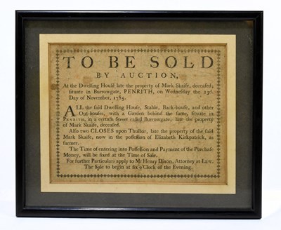 Lot 133 - CUMBRIA INTEREST; a late 18th century property...