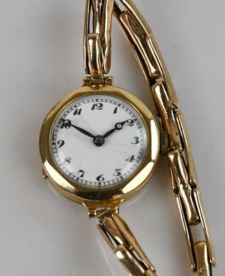 Lot 534 - A 9ct yellow gold cased lady's wristwatch, the...