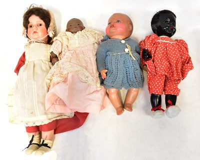 Lot 567 - Six various mid/late 20th century dolls,...