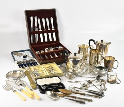 Lot 12 - A collection of electroplated items including...