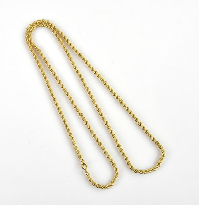 Lot 2003 - An Iranian heavy gauge yellow metal rope twist...