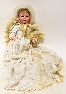 Lot 514 - A Hermann Steiner bisque head doll, stamped no....