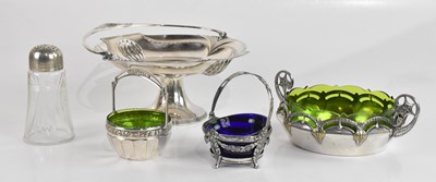 Lot 1 - WMF; an Art Nouveau bowl with green glass...