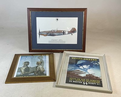 Lot 139 - Three prints of WWII German related material,...