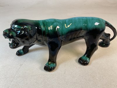Lot 380 - A large blue mountain tiger figure, 25 x 64cm.