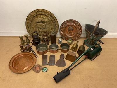 Lot 316 - A quantity of copper and brass, to include an...