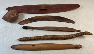 Lot 295 - An Aboriginal shield with incised detail,...