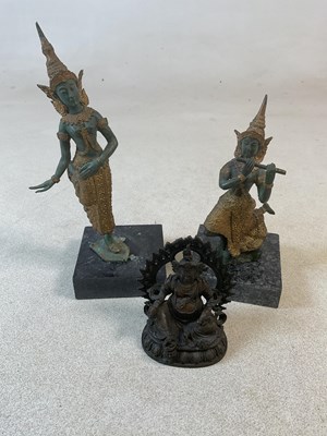 Lot 422 - Two 20th century Sino-Tibetan mixed metal...