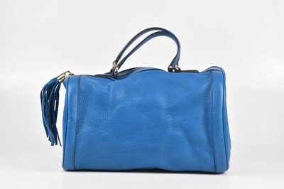 Lot 151 - GUCCI; a Riviera Blue Soho Boston bag with...