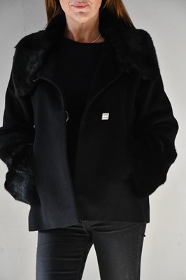 Lot 206 - ANYA HINDMARCH; a short cashmere, angora and...