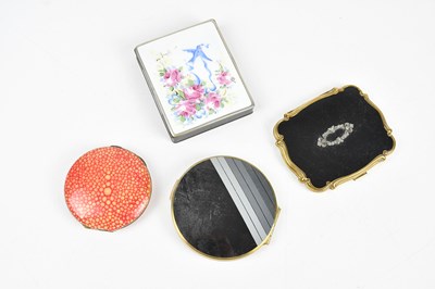 Lot 32 - MARCEL FRANCK; a black and grey enamelled gold...