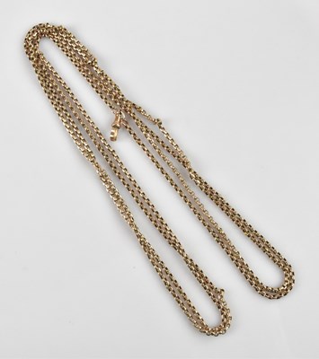 Lot 2047 - A Victorian yellow metal box link belcher...