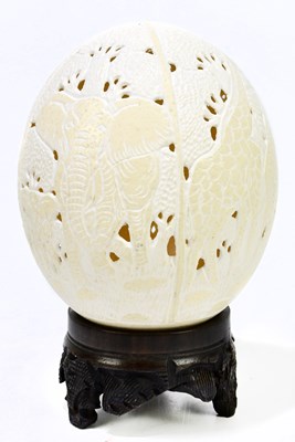 Lot 224 - ENGLAND FOOTBALL; a carved and pierced ostrich...