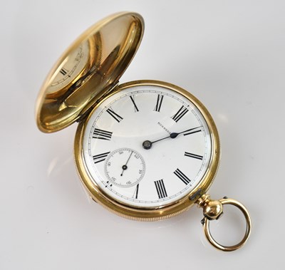 Lot 393 - RUSSELL; a key wind 18ct yellow gold full...