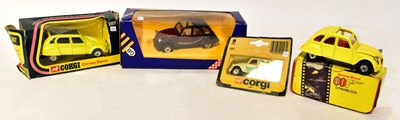Lot 465 - CORGI; four diecast model Citroën vehicles,...