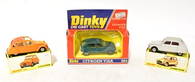 Lot 492 - Three Dinky diecast model Citroën vehicles, a...