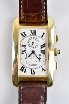 Lot 451 - CARTIER; a gentleman's 18ct yellow gold cased...