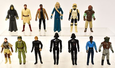 Lot 711 - STAR WARS; thirteen vintage plastic action...