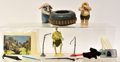 Lot 714 - STAR WARS; three vintage plastic action...