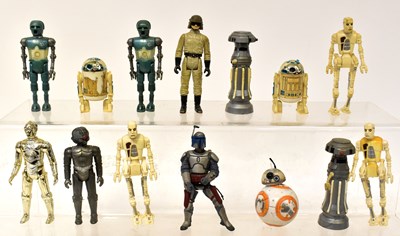 Lot 697 - STAR WARS; fourteen vintage plastic action...