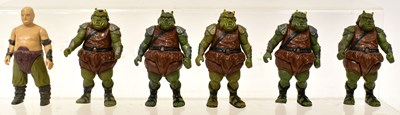 Lot 704 - STAR WARS; six vintage plastic action figures,...