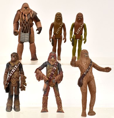 Lot 703 - STAR WARS; six vintage plastic Chewbacca...