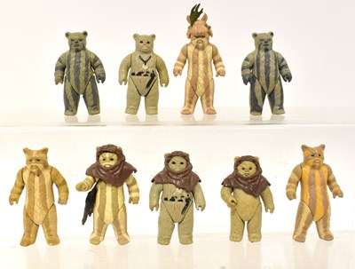 Lot 698 - STAR WARS; nine vintage plastic action figures...