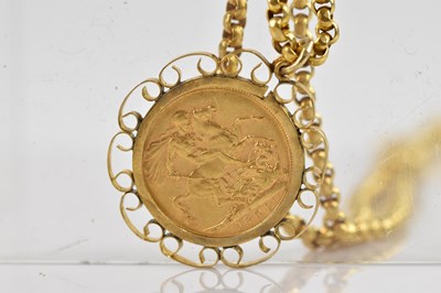 Lot 2012 - A Victorian full sovereign, old head, 1894,...