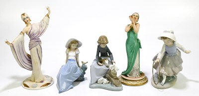 Lot 641 - NAO; three figures, one depicting a girl...