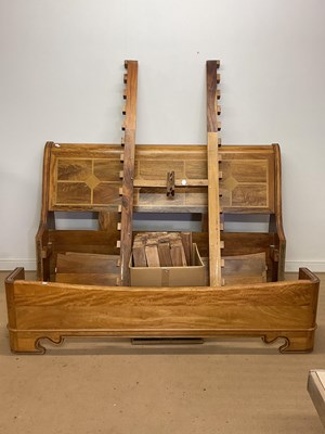 Lot 874 - BARKER AND STONEHOUSE; a sleigh bed with a...