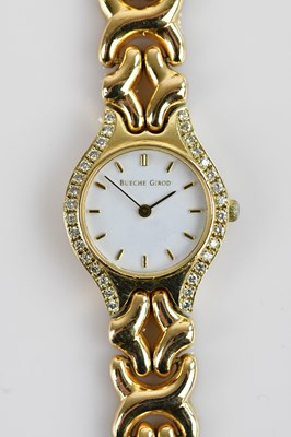 Lot 485 - BUECHE GIROD; a lady's 9ct gold cased...