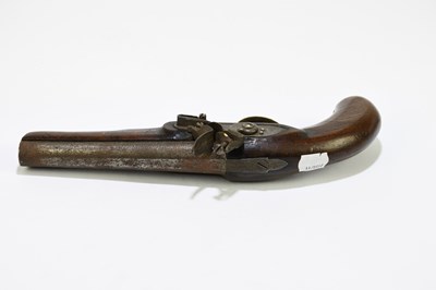 Lot 2540 - A 19th century flintlock pistol with brass...