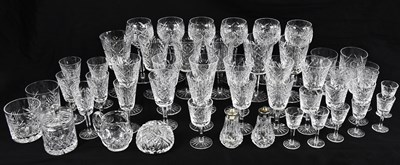 Lot 463 - WATERFORD; six wine glasses, height 20 cm,...