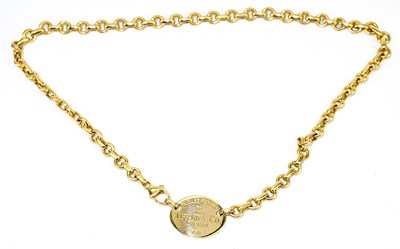 Lot 1292 - TIFFANY & CO; an 18ct yellow gold chain with...