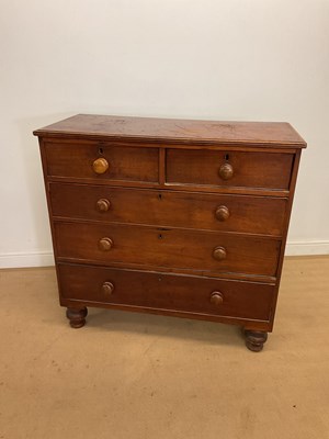 Lot 906 - A 19th century mahogany chest of two short...