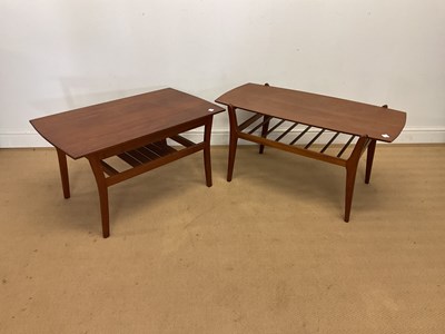 Lot 942 - Two mid 20th century teak coffee tables, with...