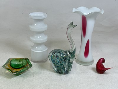 Lot 437 - PER OLOF STROM FOR ALSTERFORS; a white hooped...