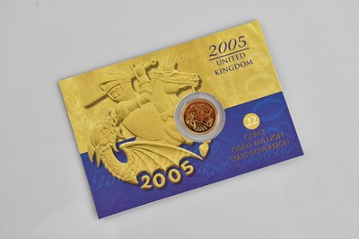 Lot 23 - ROYAL MINT; a 2005 gold bullion half sovereign,...