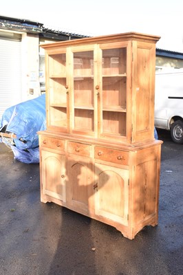 Lot 1586 - An old pine bookcase