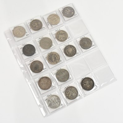 Lot 26 - A collection of sixteen 19th century silver...