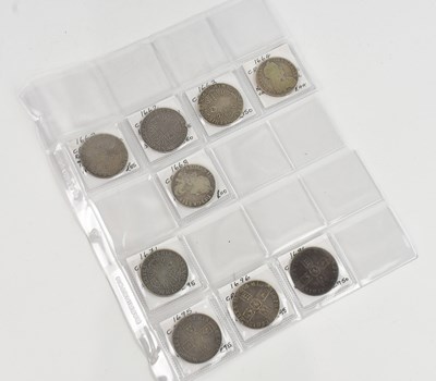 Lot 27 - A collection of nine 17th century silver...