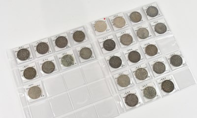 Lot 22 - A collection of twenty-seven silver double...