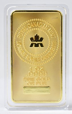 Lot 1076a - ROYAL CANADIAN MINT; a 1oz 24ct gold ingot,...