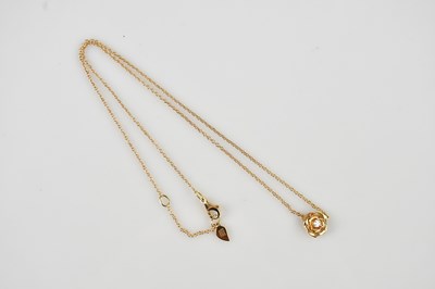 Lot 2045 - PIAGET; a yellow metal floral diamond set...