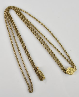Lot 2230 - A Victorian yellow metal curb link belcher...