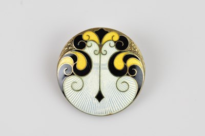 Lot 1030 - A sterling silver and enamel Art Nouveau style...